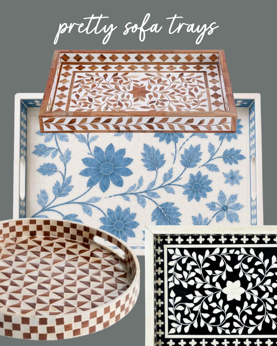great trays for under the sofa--or anywhere 

 #LTKHome