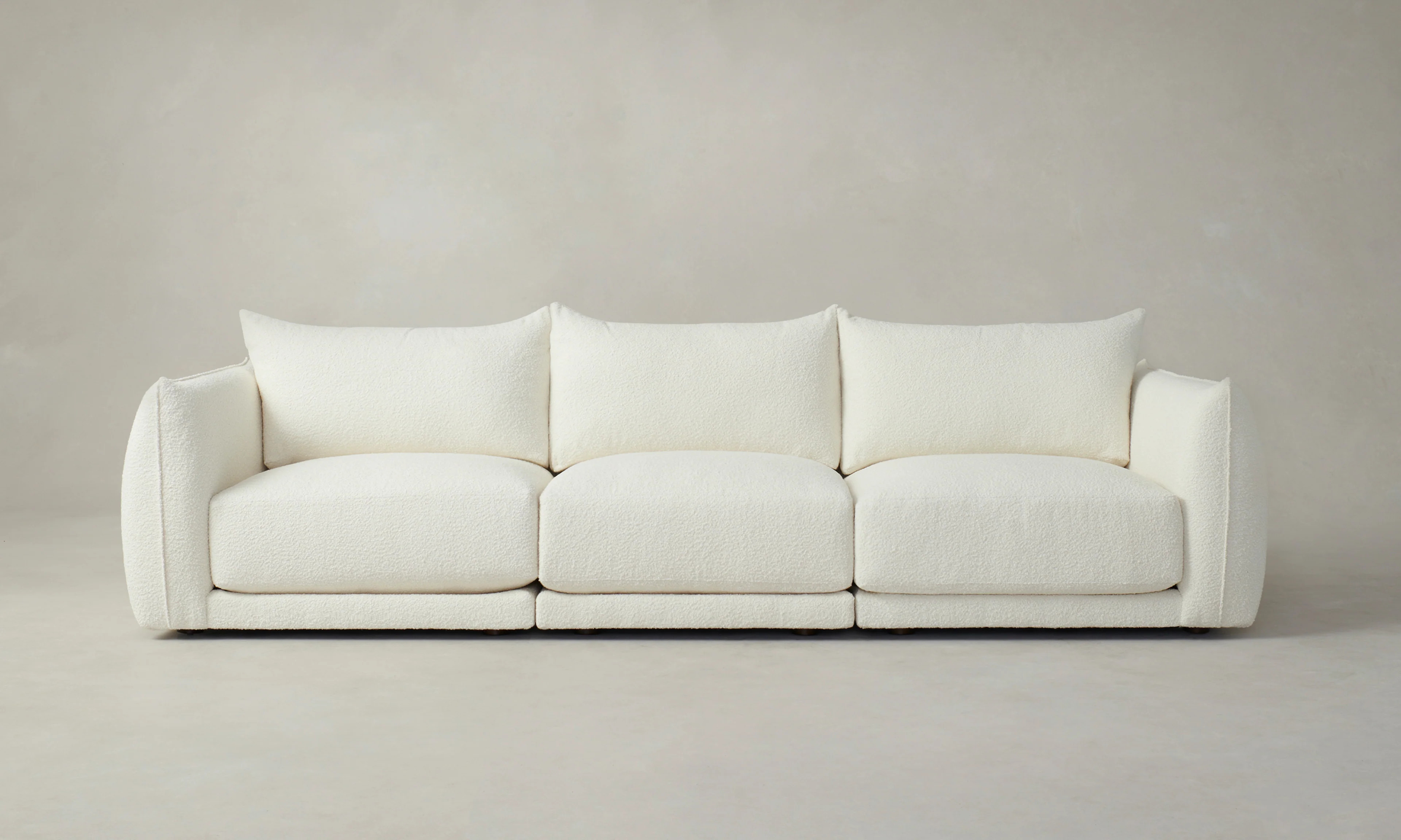 The Jones Modular Sofa - Italian Bouclé White | Maiden Home