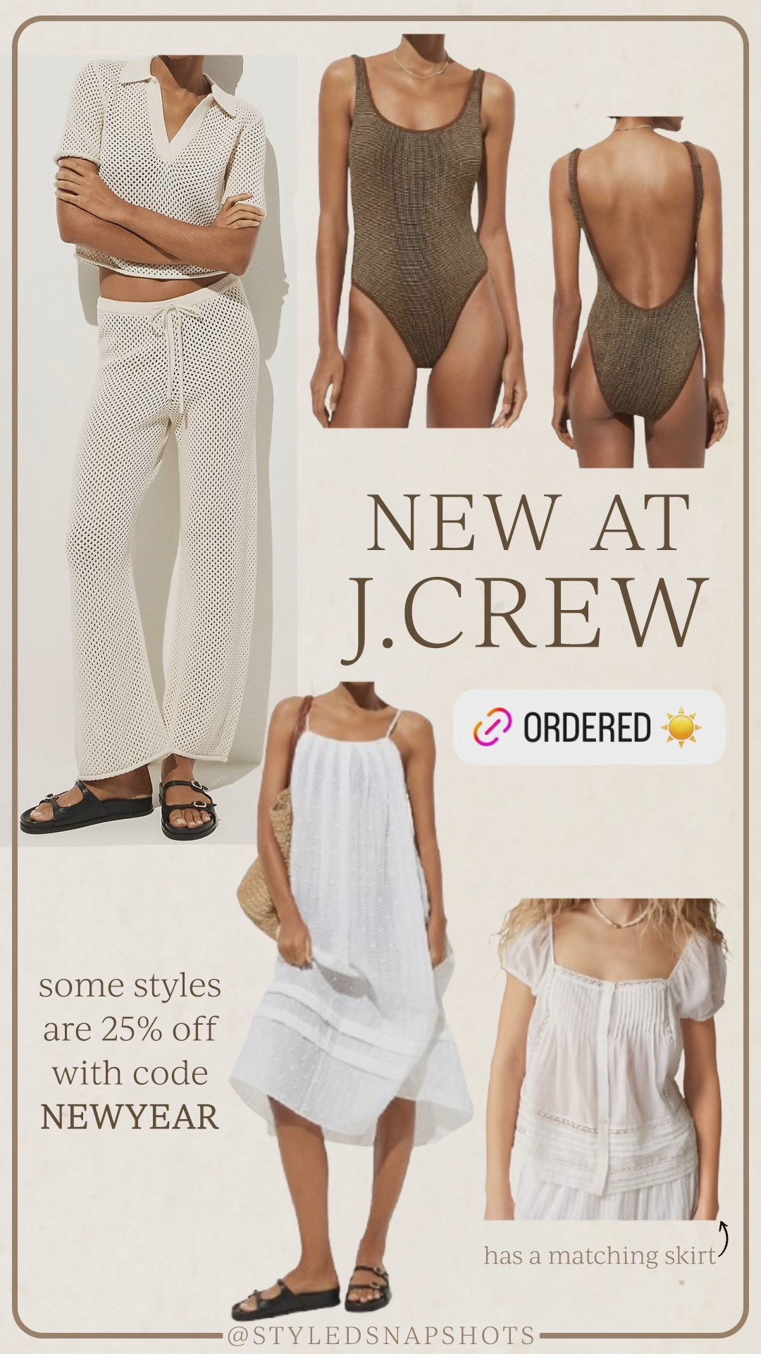 what I ordered for upcoming trips ☀️25% off some styles with code NEWYEAR
-small tops & swimsuit 
-XS dress & pants 

resort wear, beach vacation, swimwear, coverup 

#LTKSaleAlert