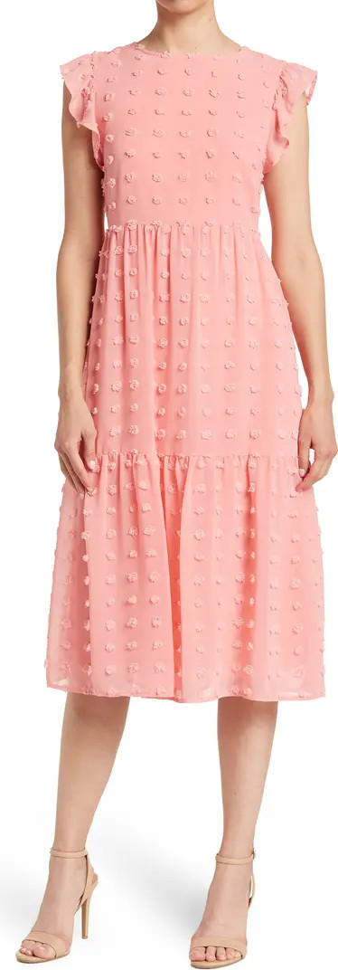 Love By Design Ballerina Clip Dot Tiered Midi Dress | Nordstromrack | Nordstrom Rack