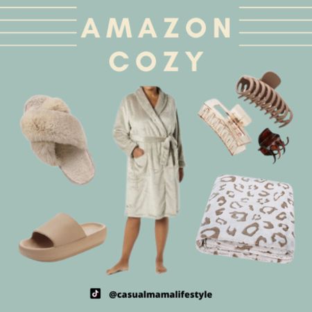 Cozy amazon finds, Amazon outfit, robe, blanket, slippers. Hair clips, gifts, cozy vibes , fall 

#LTKfit #LTKstyletip #LTKunder50