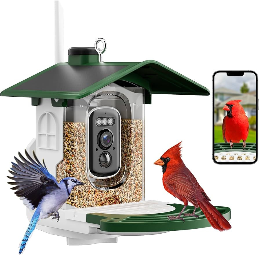 Hanging Smart Bird Feeder with Camera - 32G SD Card Included for Free Local Storage, 2K AI Identi... | Amazon (US)
