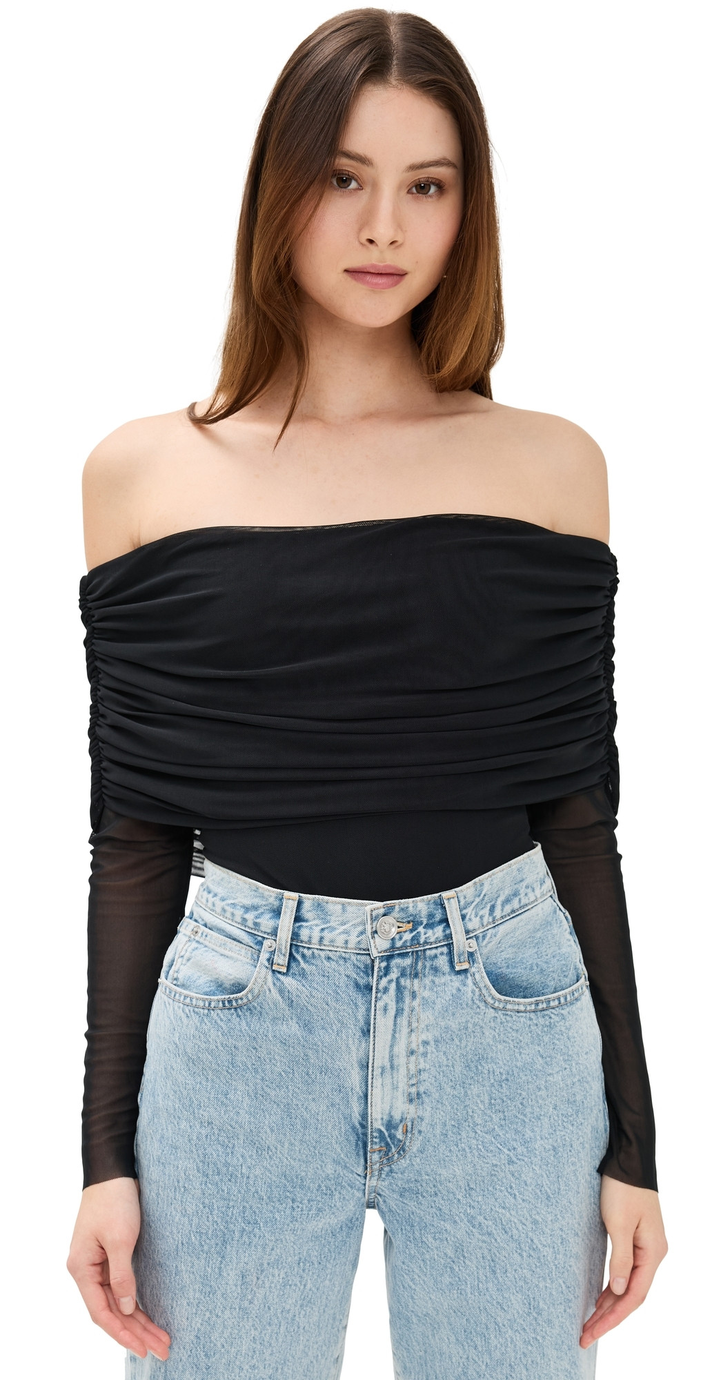 AFRM Maxine Thong Bodysuit Noir XXS | Shopbop