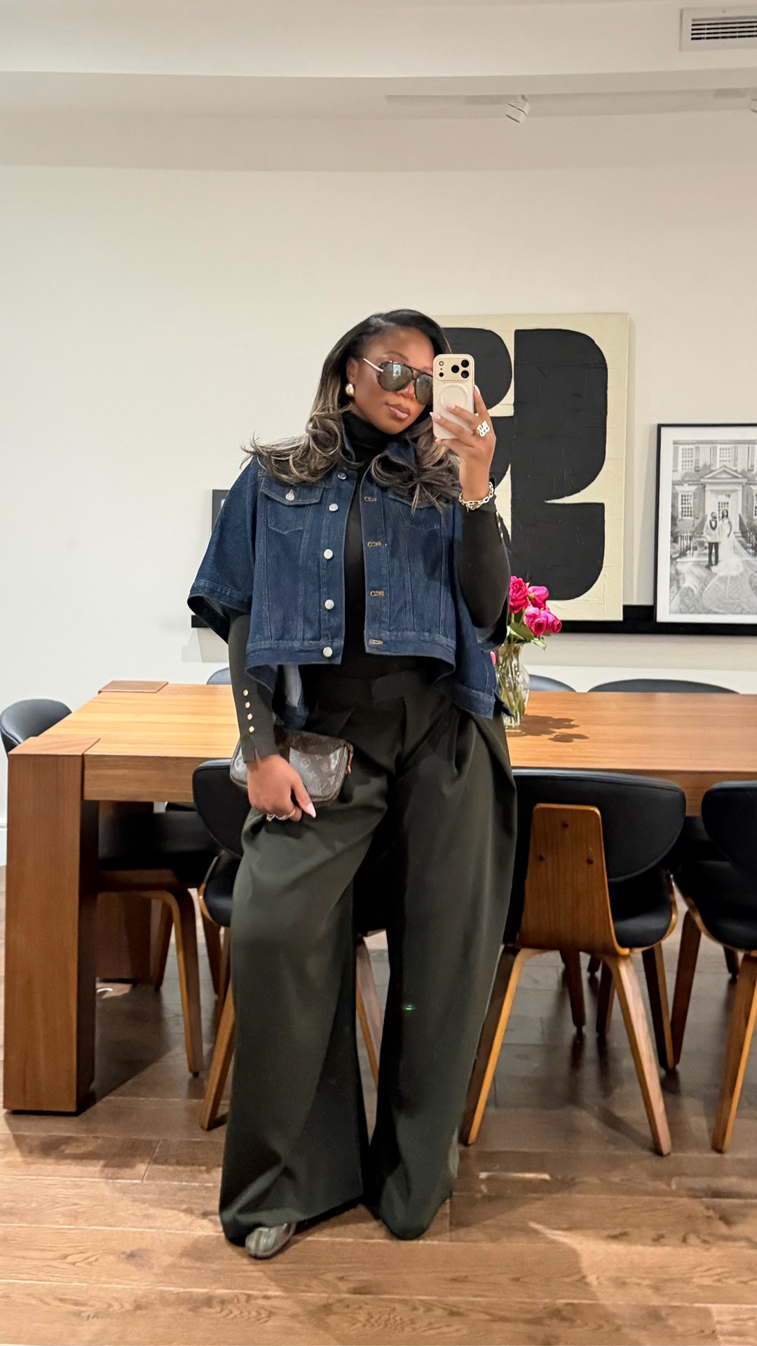 Wearing large top + XL pants  

#LTKootd #LTKMidsize #LTKTall