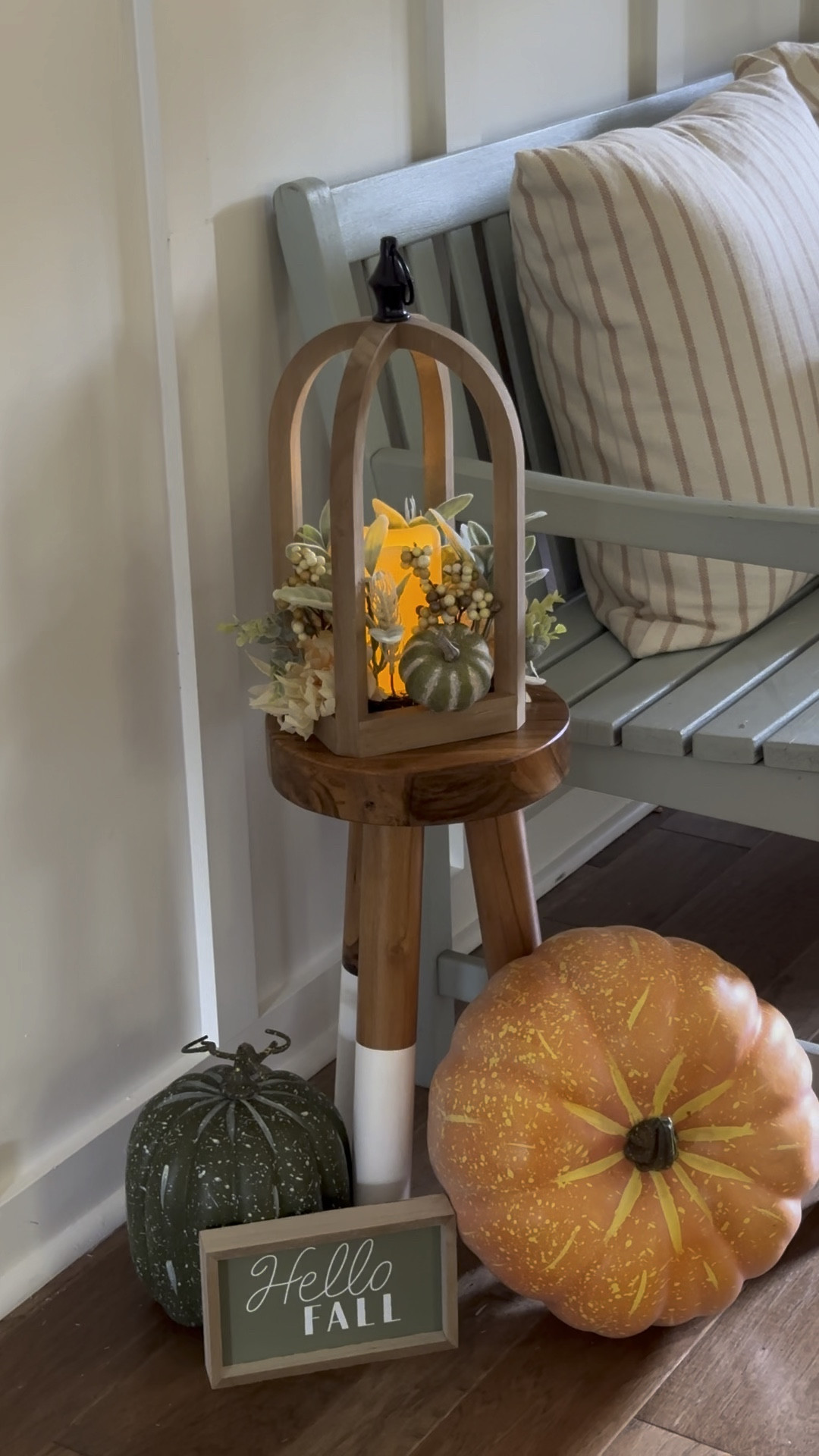 Fall entryway idea // lantern // pumpkins // fall sign // Walmart finds 

#LTKfindsunder50 #LTKhome #LTKSeasonal