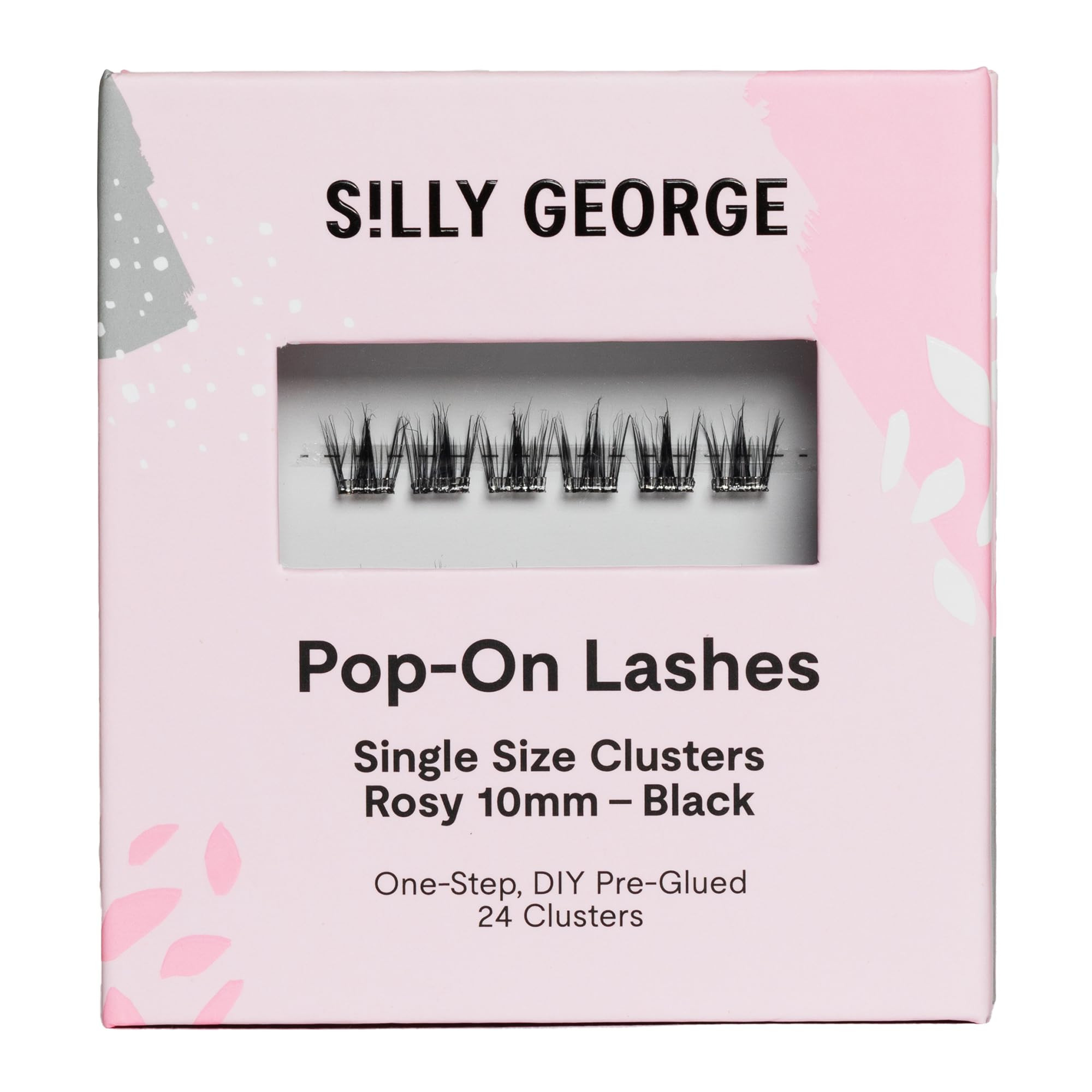 Silly George Single-Size Pop-On Lashes - DIY 1-Step Pre-Glued Faux Eyelash Cluster Kit, Natural L... | Amazon (US)