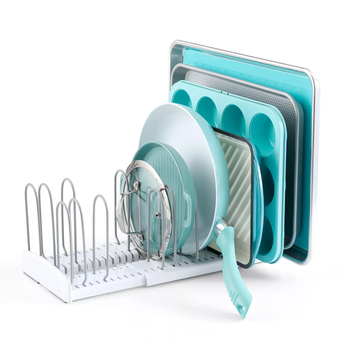 YouCopia StoreMore Pan and Lid Expandable Rack: Kitchen Organizer with Multi-Compartments, Non-Sl... | Target