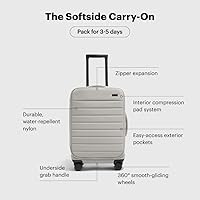 Away Softside Carry-On Suitcase, 22 Inch Expandable High-Strength Nylon Luggage With Spinner Whee... | Amazon (US)