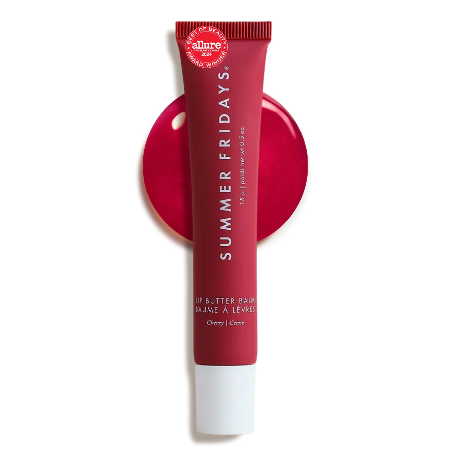 Summer Fridays Lip Butter Balm - Moisturizing Lip Gloss for Instant Shine + Sheer Color - With Nourishing Shea Butter - Everyday Makeup + Skin Care Summer Essentials - Vegan - Cherry (.5 Oz) | Amazon (US)