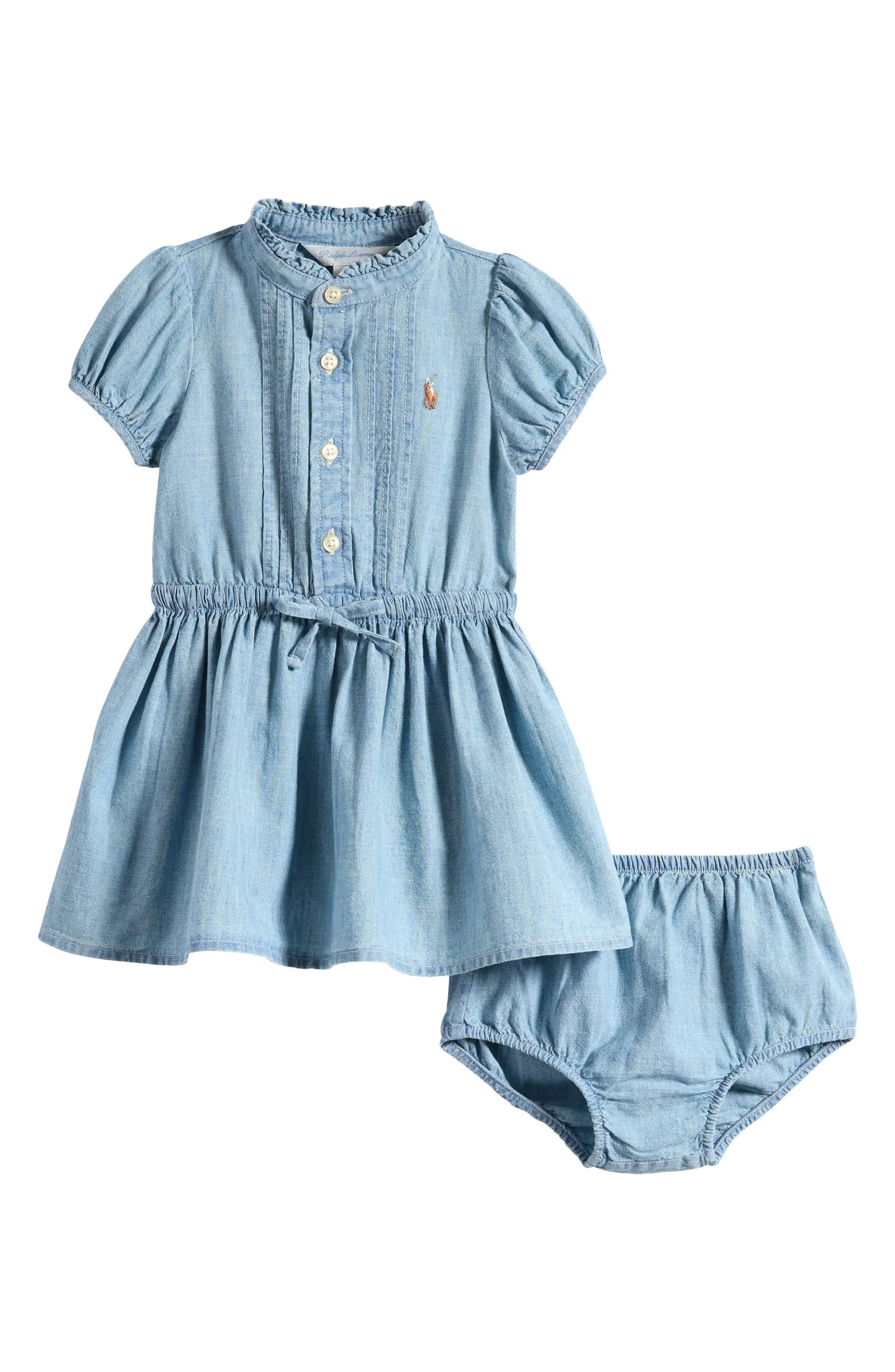 Ralph Lauren Ruffle Chambray Dress | Nordstrom | Nordstrom
