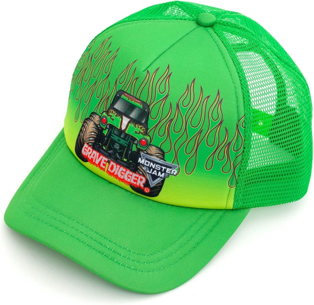 Monster Jam Mesh Adjustable Snapback Baseball Cap One Size Grave Digger El Toro Loco Megalodon | Amazon (US)