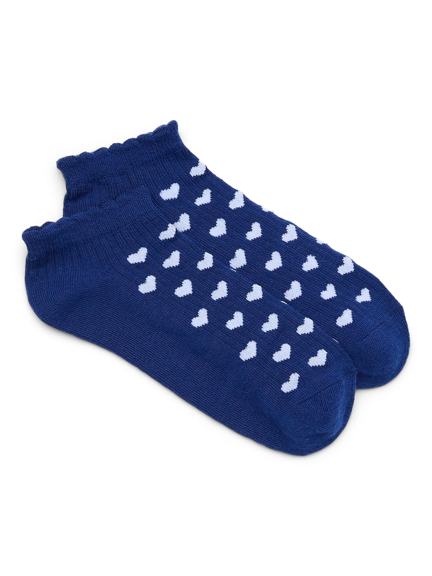 No Boundaries Women's Low Cut Socks with Scallop Welt, 1 Pack, Size 4-10 | Walmart (US)