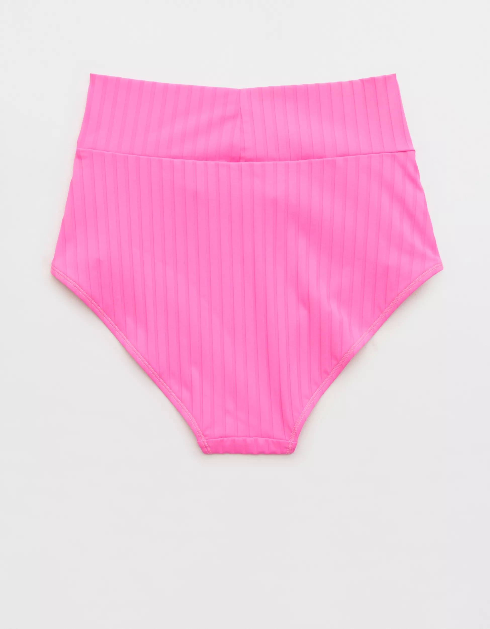 Aerie Ribbed High Waisted Full Coverage Bikini Bottom | Aerie