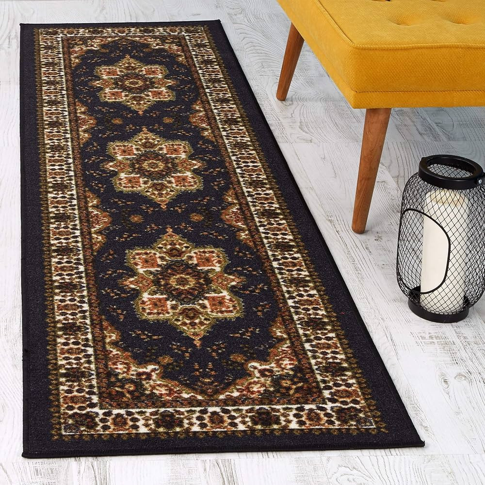 Antep Rugs Alfombras Oriental Traditional 2x7 Non-Skid (Non-Slip) Low Profile Pile Rubber Backing... | Amazon (US)