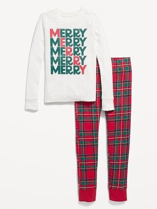 Gender-Neutral Holiday Matching Snug-Fit Pajama Set for Kids | Old Navy (US)