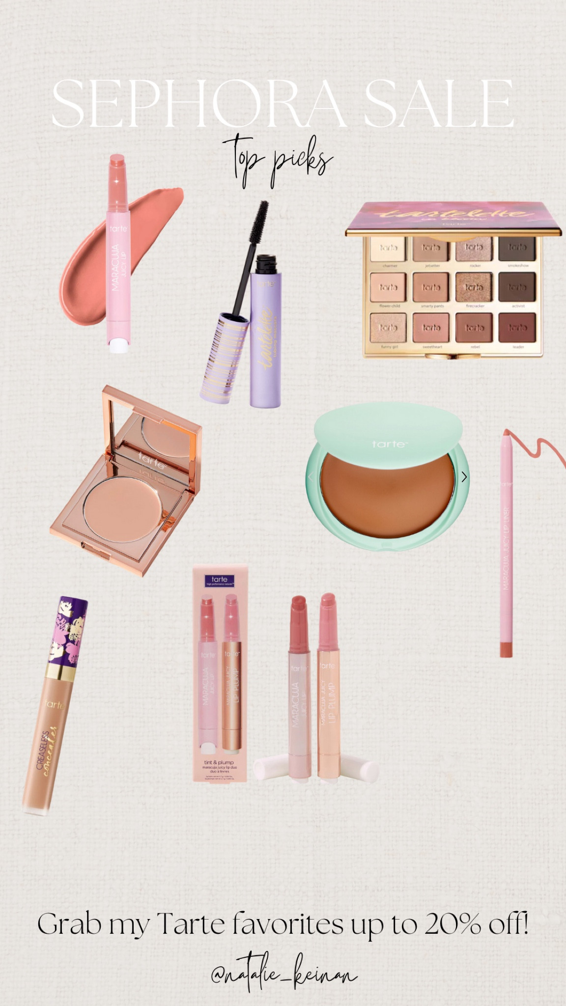 Sephora sale tarte picks! 

#LTKbeauty #LTKsalealert #LTKBeautySale