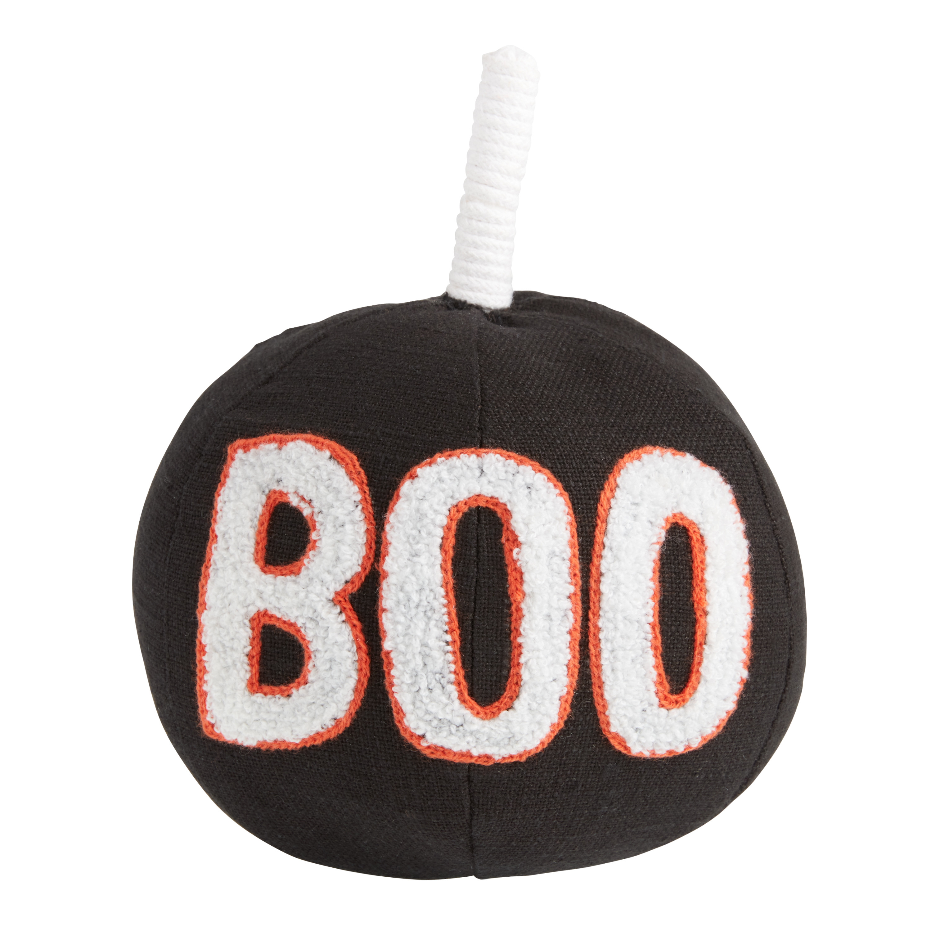 Black Boo Stuffed Halloween Pumpkin Decor | World Market