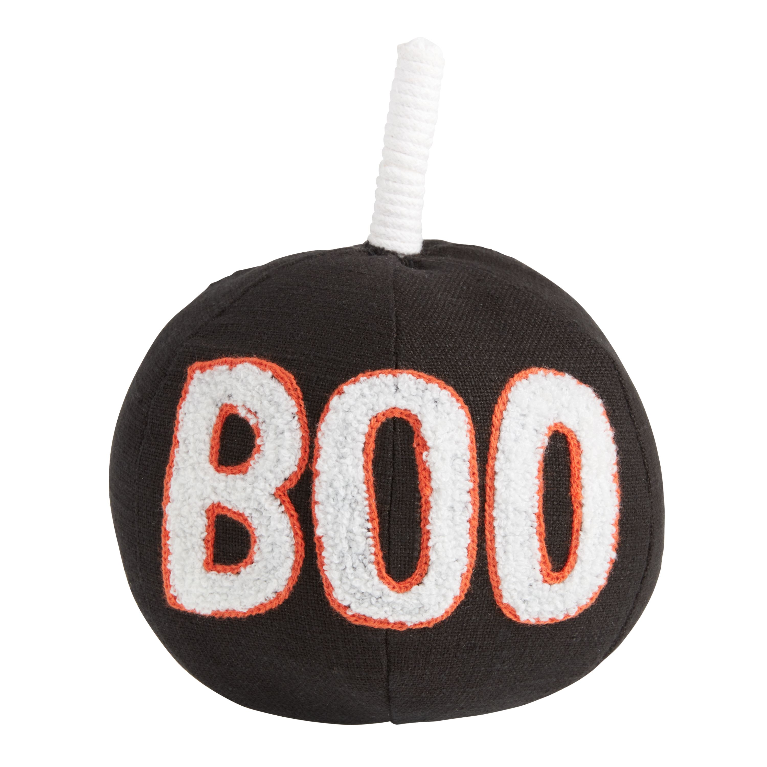 Black Boo Stuffed Halloween Pumpkin Decor | World Market