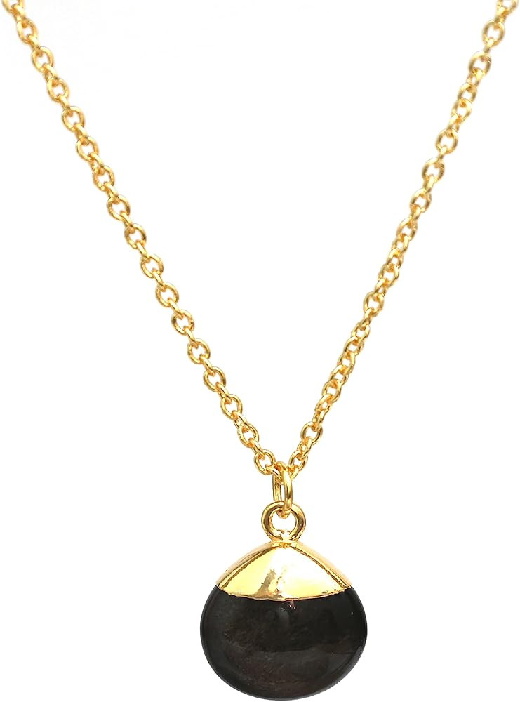 Gempires Natural Handmade Teardrop Gemstone Pendant Necklace Stylish Elegant Crystal Jewelry Hypo... | Amazon (US)