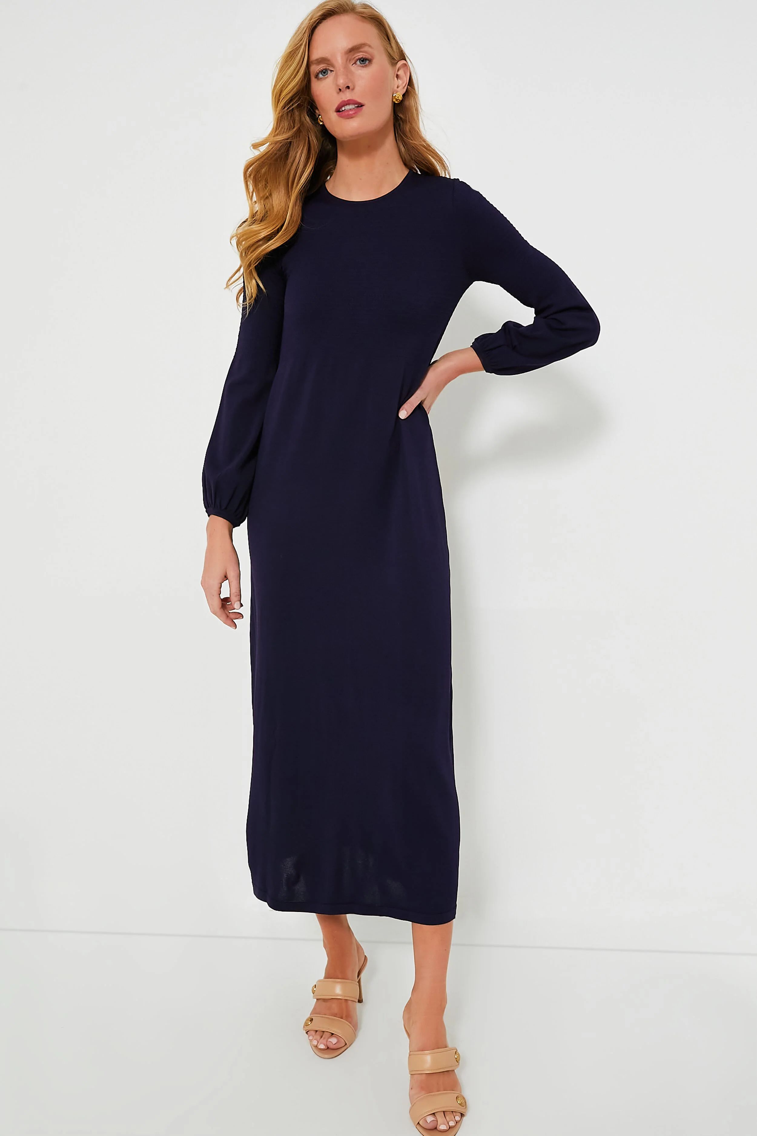 Navy Double Knit Lennox Dress | Tuckernuck (US)