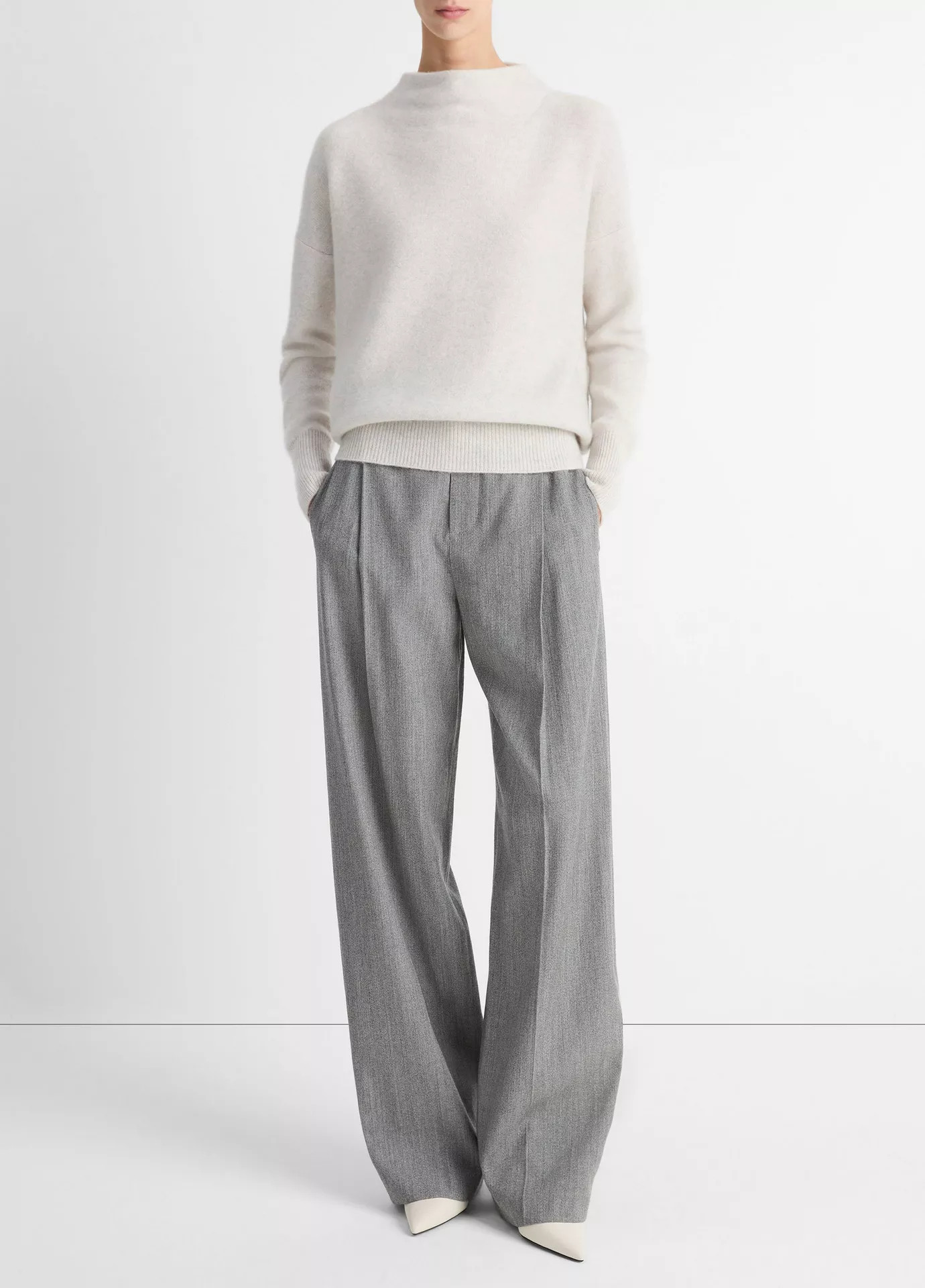 Plush Cashmere Funnel Neck Sweater | Vince LLC