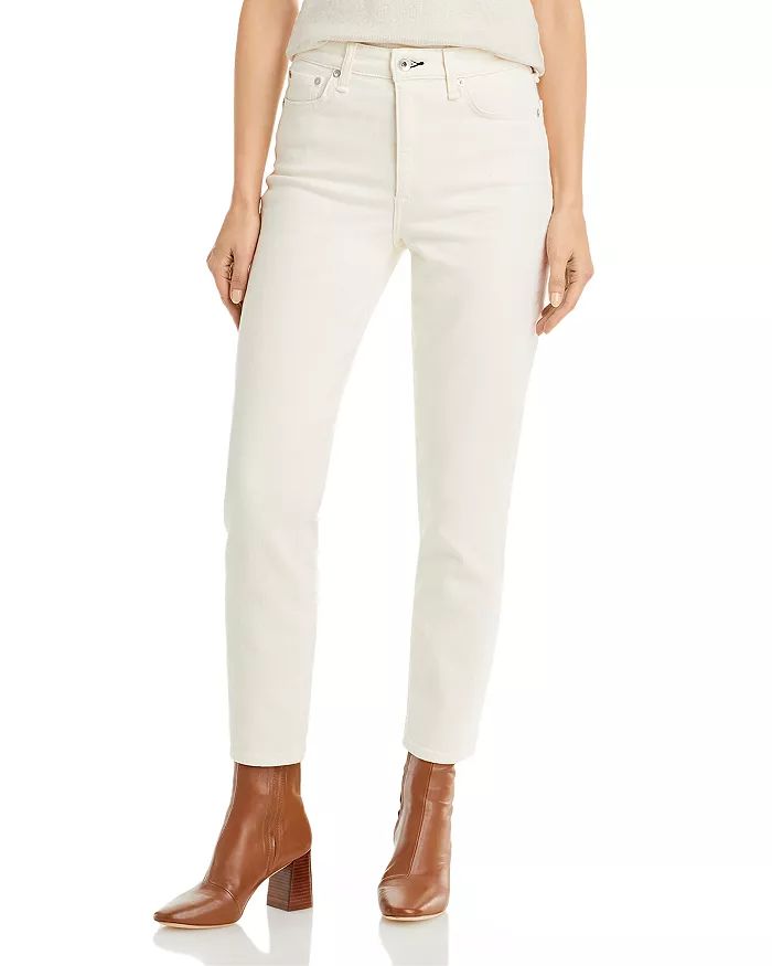 Nina High Rise Ankle Slim Straight Cigarette Jeans | Bloomingdale's (US)