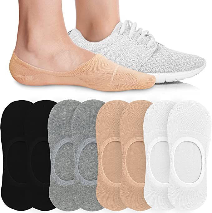 Amazon.com: Eedor No Show Socks Womens Non Slip Low Cut Socks for Women : Clothing, Shoes & Jewel... | Amazon (US)
