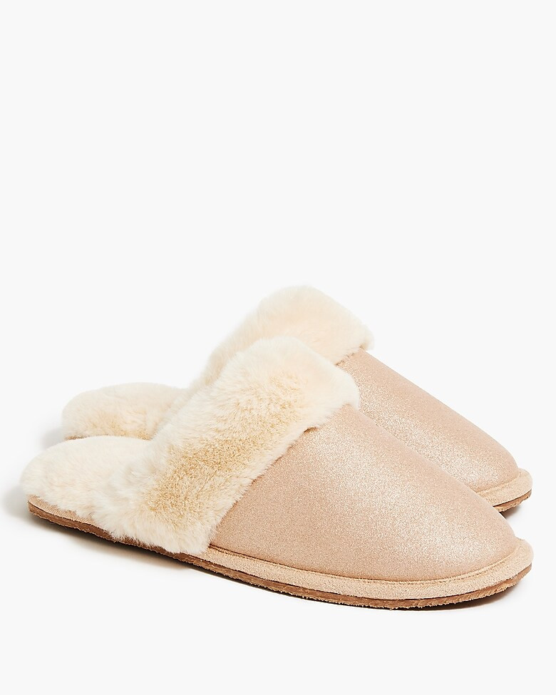 Metallic slippers | J.Crew Factory