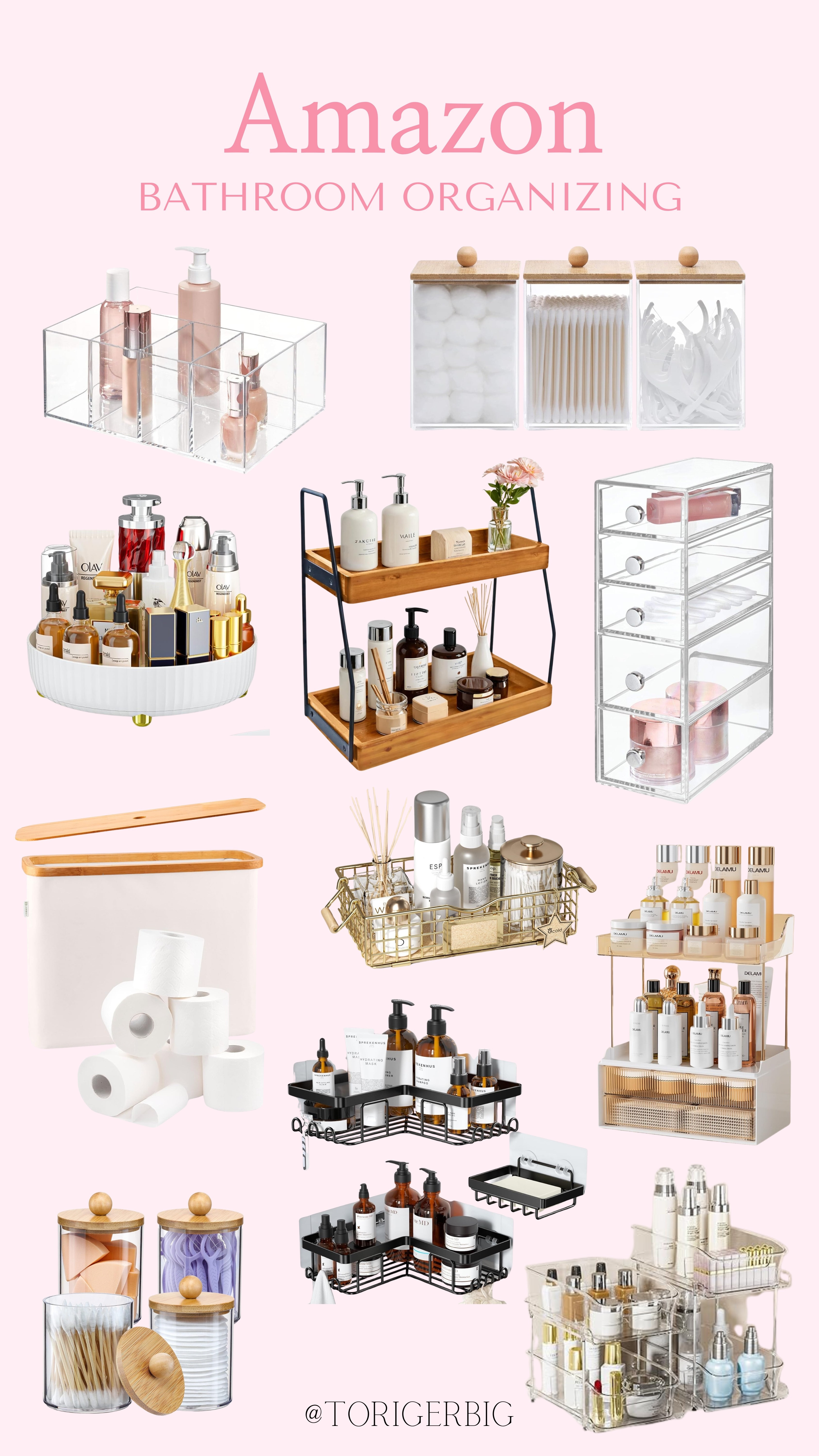 My favorite Amazon finds for organizing the bathroom   #amazon #bathroom #organize 

 #LTKHome #LTKFindsUnder50 #LTKFindsUnder100