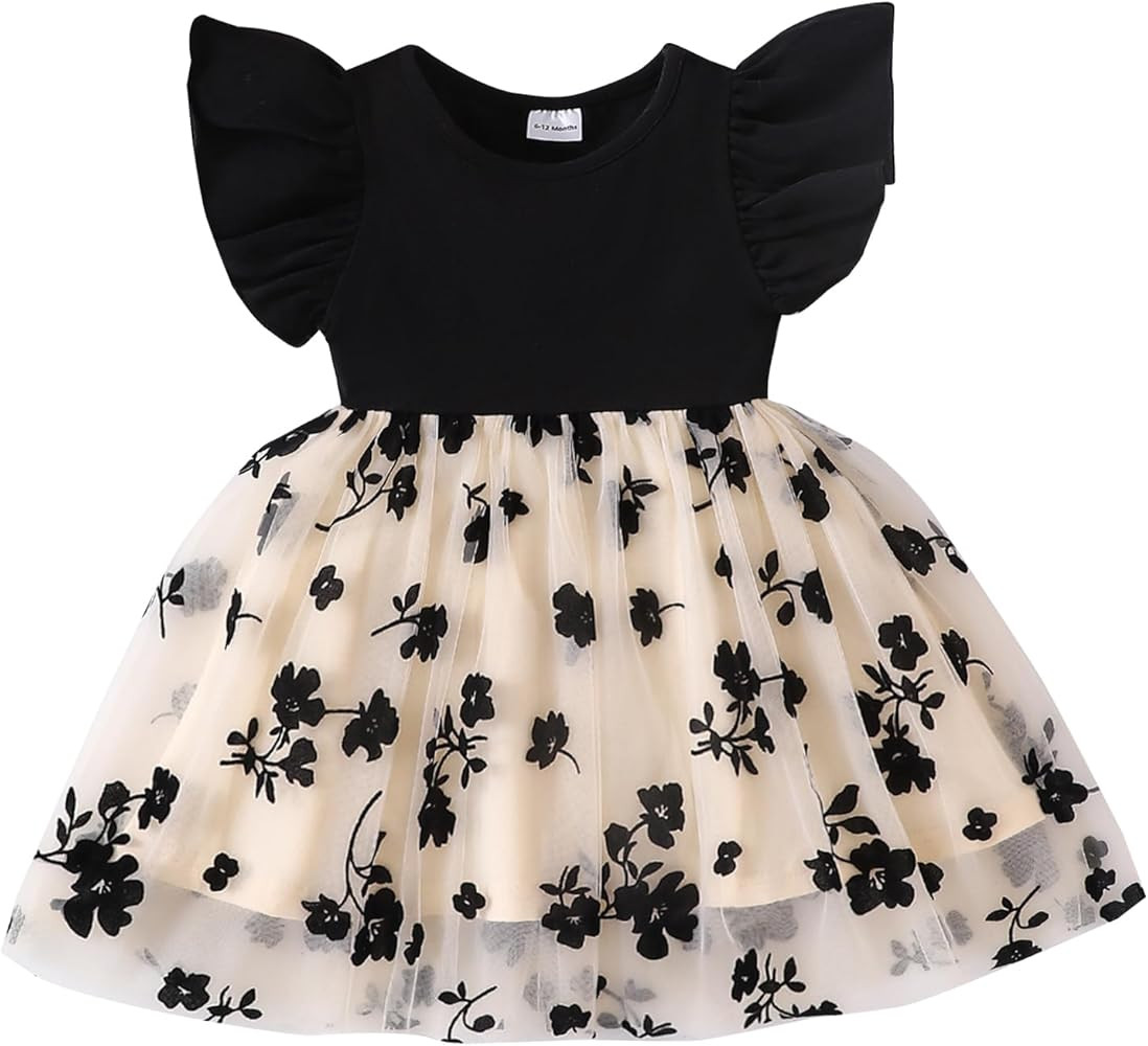 Baby Girl Butterfly Dress Tutu Ruffle Sleeveless Dresses Photograph Party Outfits Birthday Gift | Amazon (US)