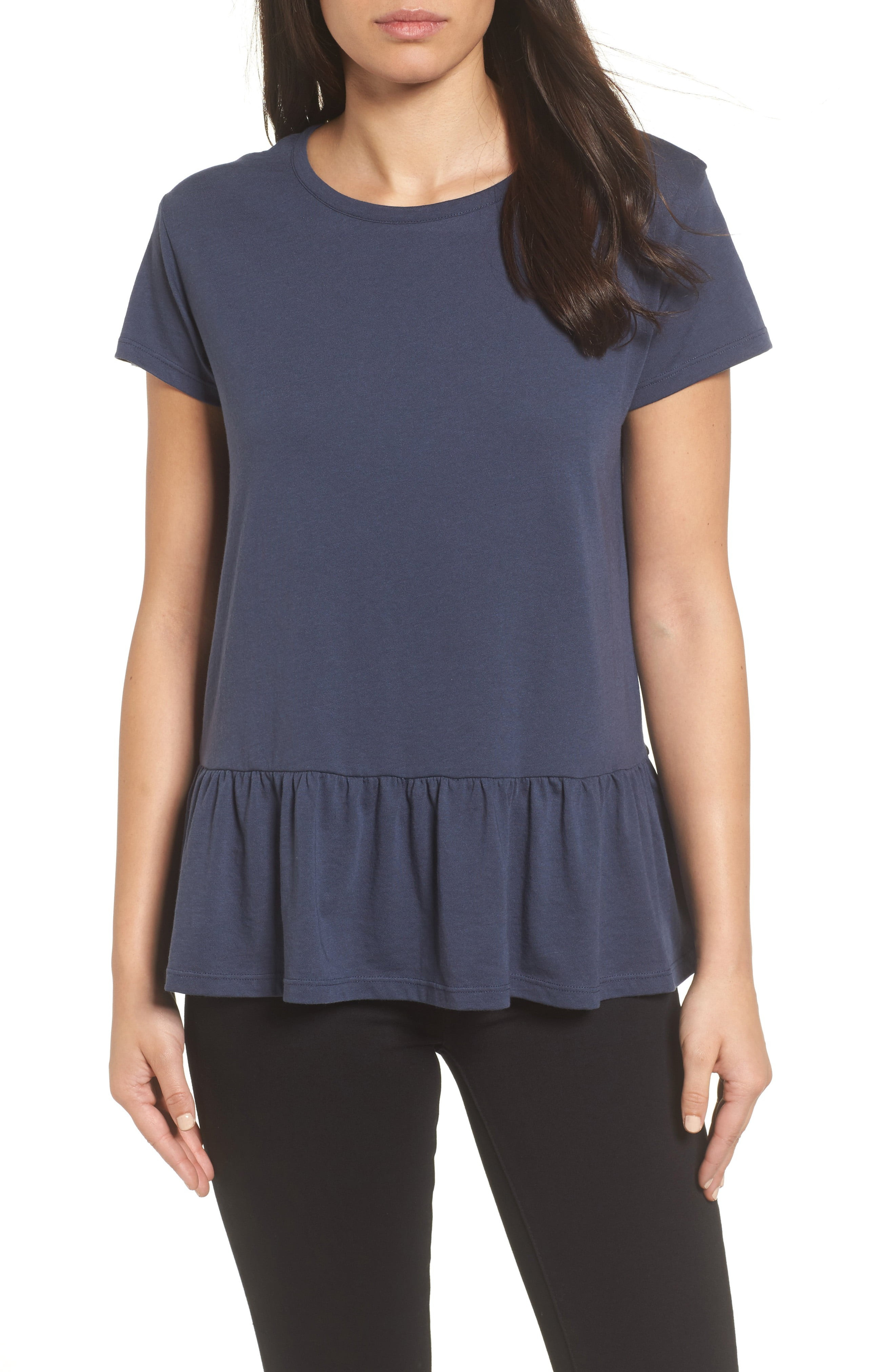 Caslon® Peplum Tee (Regular & Petite) | Nordstrom