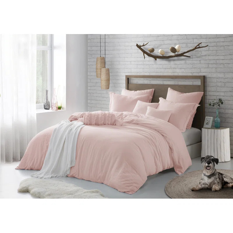 Lincoln Microfiber 3 Piece Duvet Cover Set | Wayfair North America