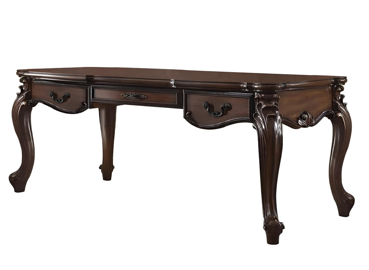 72 Inch Wood Executive Desk with Three Drawers In Dark Brown | 1stopbedrooms