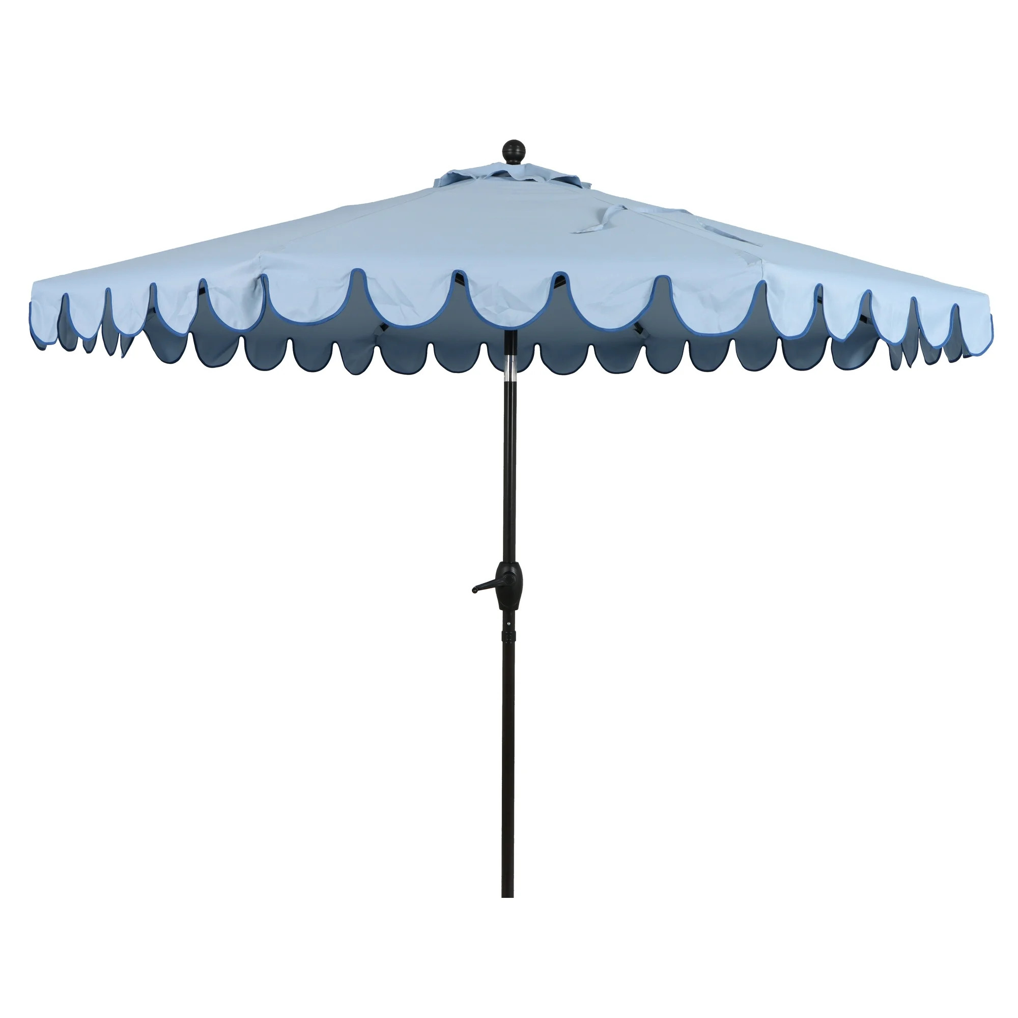 Better Homes & Gardens 9' Blue Scallop Patio Umbrella, Crank Lift and 3 Position Tilt - Walmart.c... | Walmart (US)