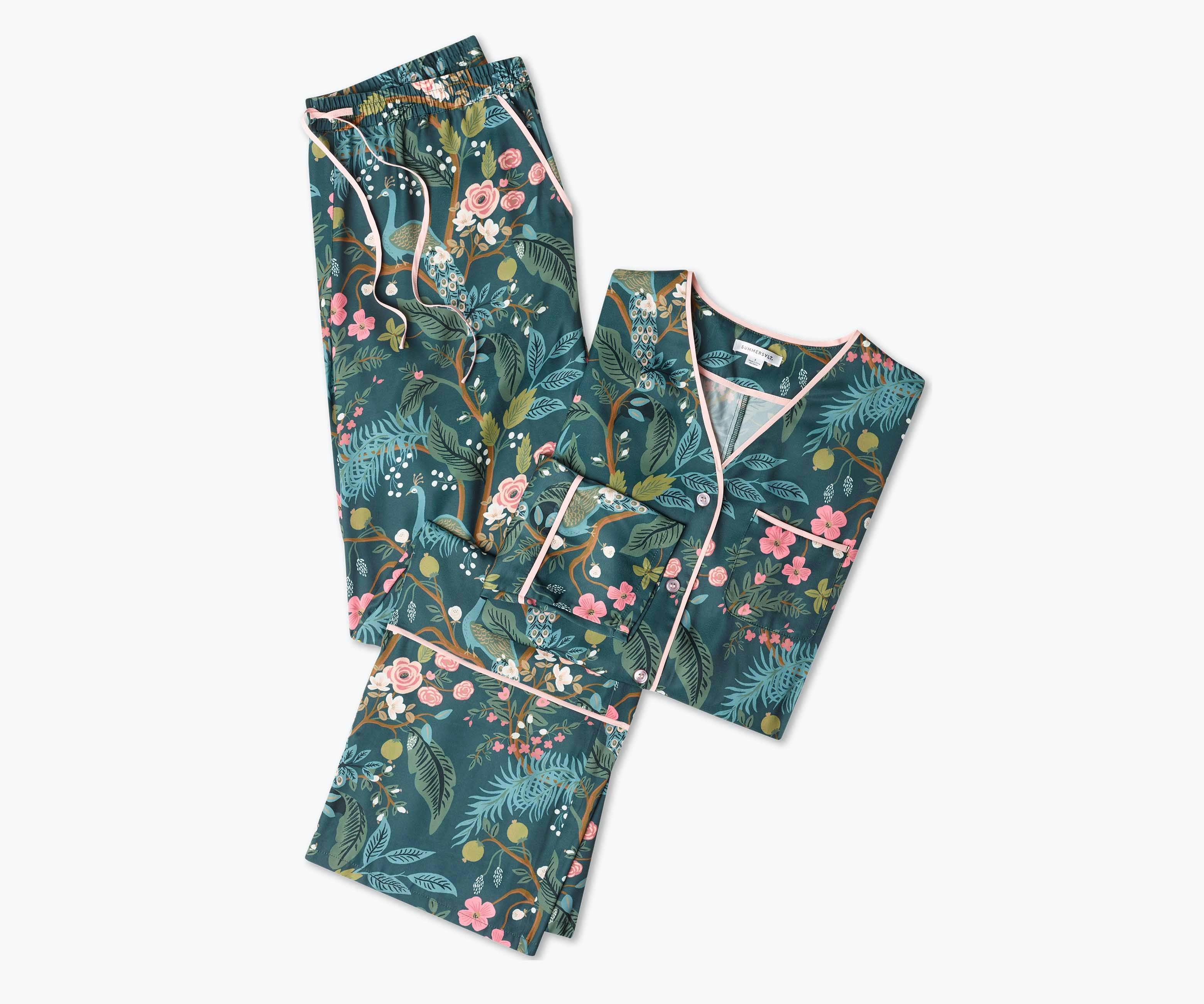 Emerald Peacock Cloud 9 Pajama Set | Rifle Paper Co.