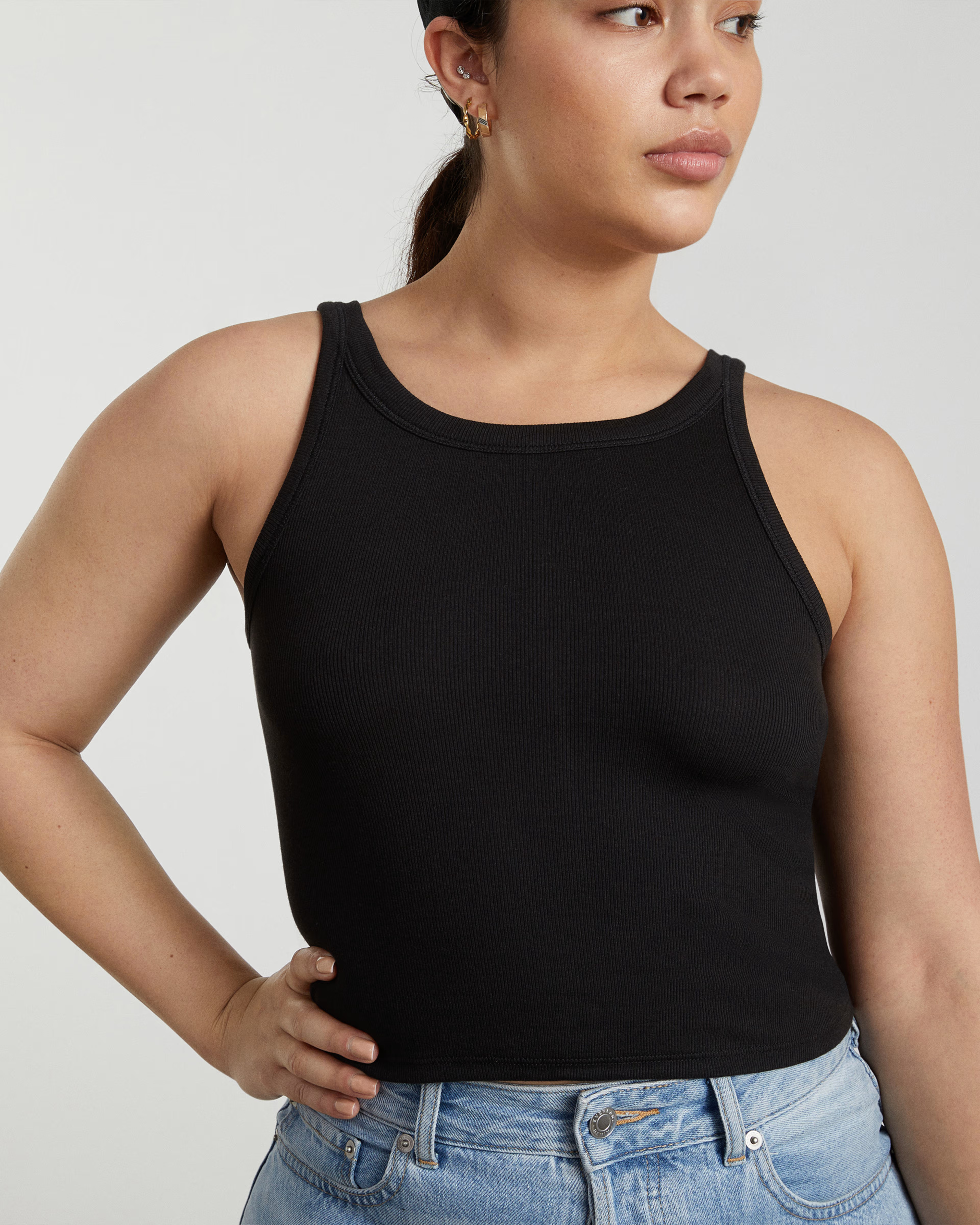 The Pima Micro-Rib Short Tank | Everlane