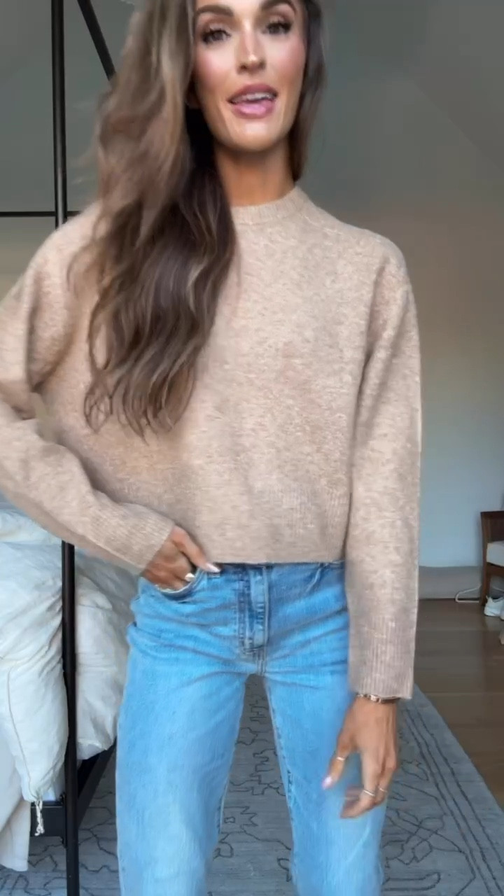 this camel sweater has such a perfect fit! 👏🏻 softest material too! 

#LTKFindsUnder50