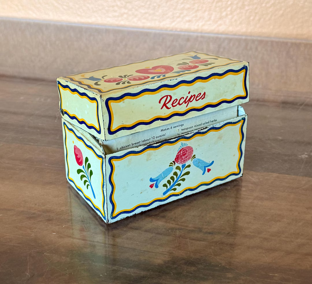 Vintage Ohio Art Tole Wear Tin Recipe Box (full of Recipes) - Etsy | Etsy (US)