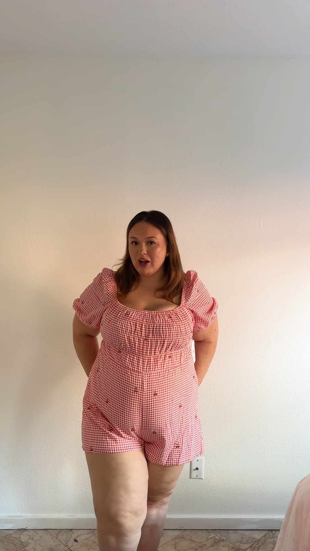 25 weeks pregnant try- on haul!! Wearing an A in the romper and B in dress! Love both of these pieces and so glad they work with the bump and that I’ll wear them after birth too!! 

#LTKBump #LTKPlusSize #LTKSeasonal