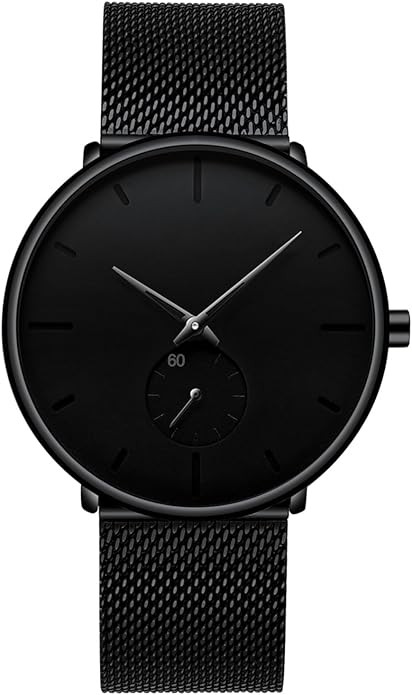 Mens Watches Ultra-Thin Minimalist Waterproof - Fashion Wrist Watch for Men Unisex Dress with Sta... | Amazon (US)