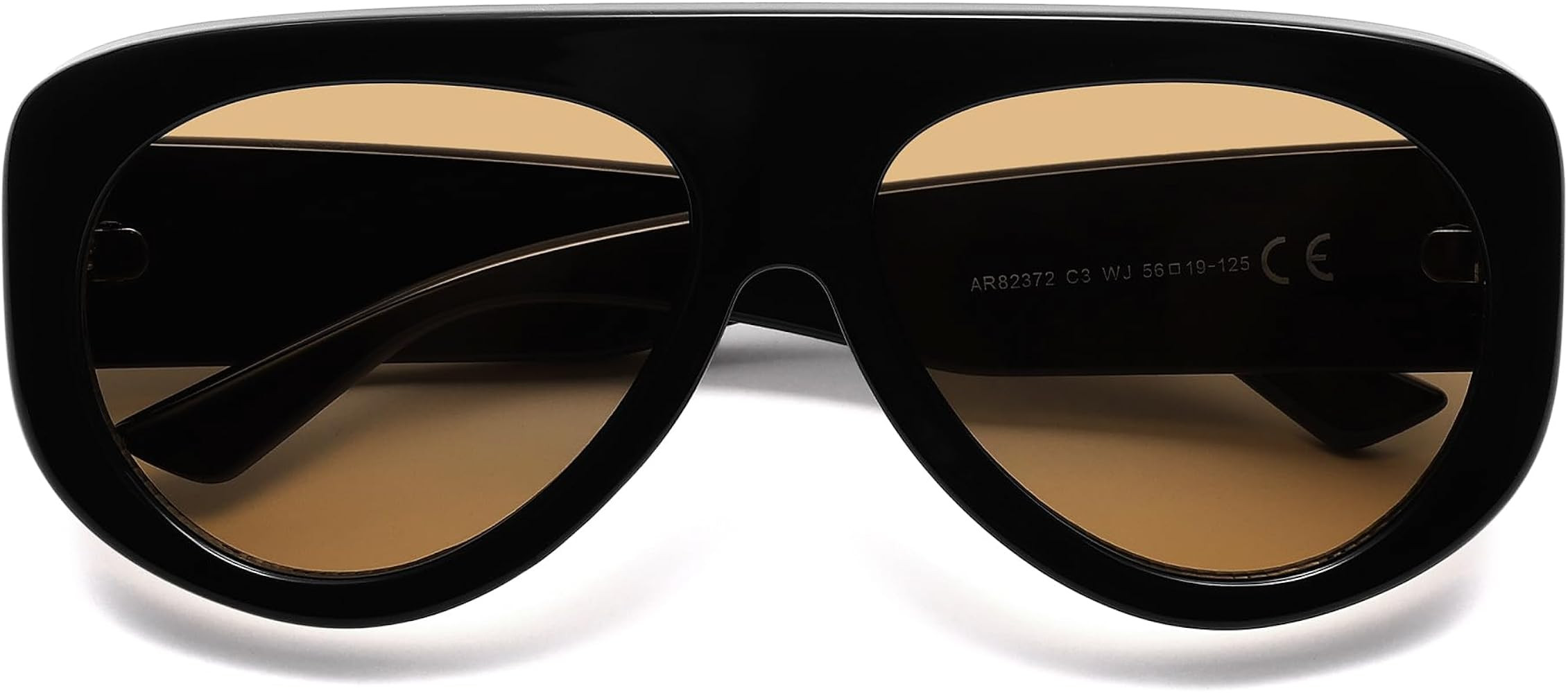 Trendy Aviator Sunglasses Womens Mens Retro 90s Rectangle Wrap Shades Oversized Style AR82372 | Amazon (US)