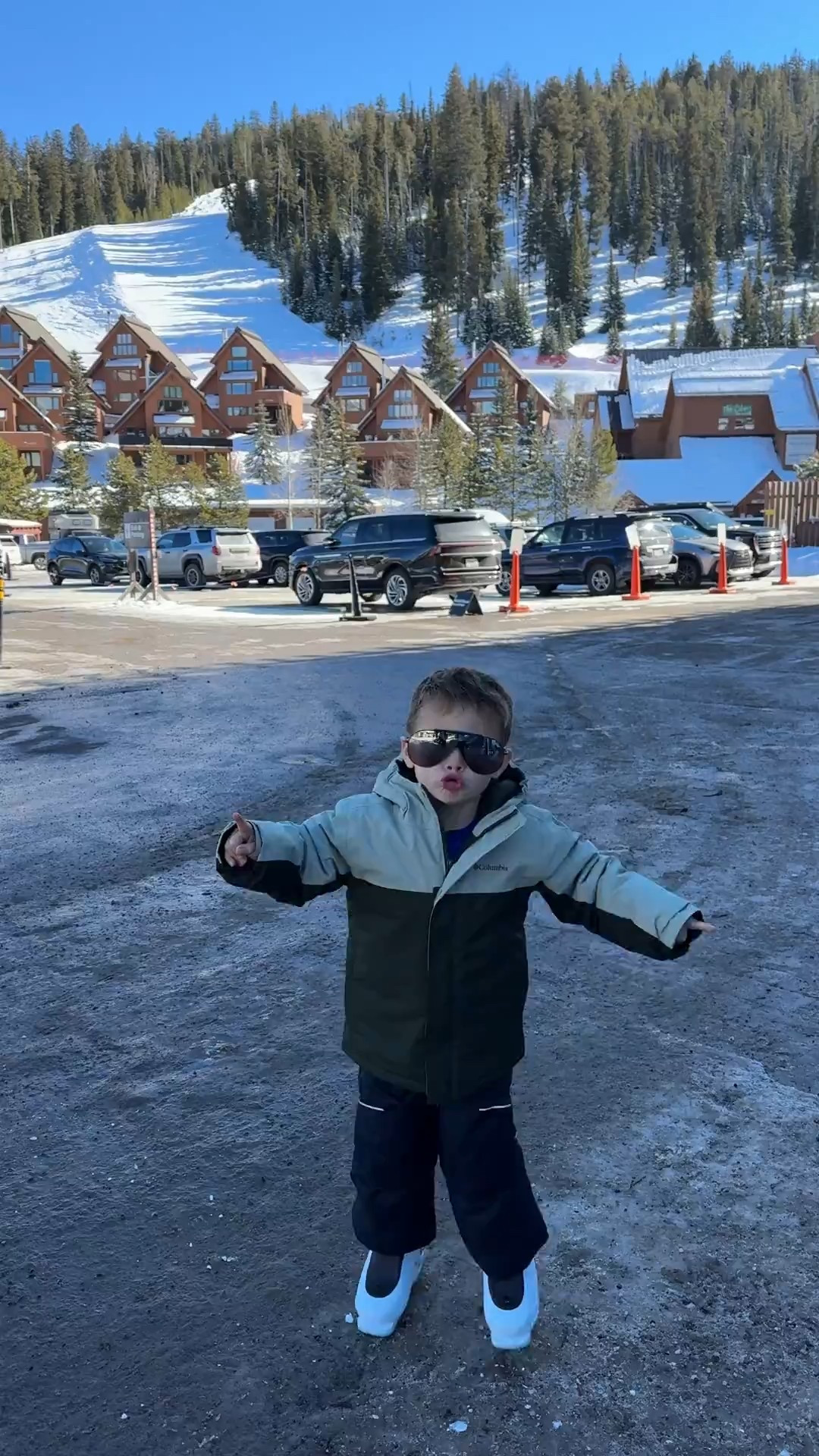 When your toddler takes ski fashion very seriously. 😂 He’s rocking my Ray-Ban Wings sunglasses and I think he looks better than me! 

#LTKSaleAlert #LTKKids #LTKTravel