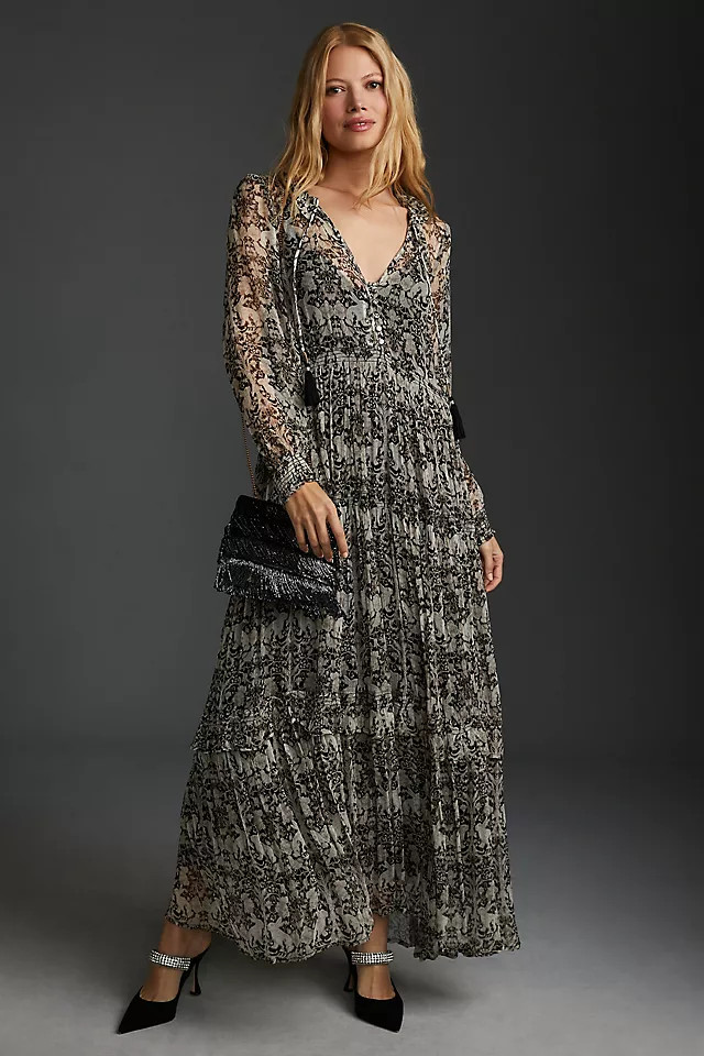 The Marais Printed Chiffon Maxi Dress | Anthropologie (US)