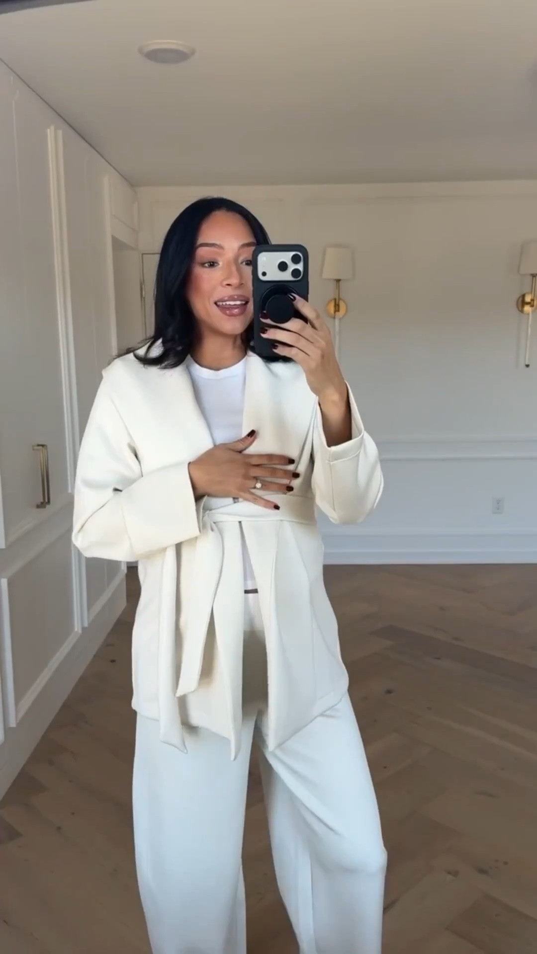 Comfy Winter Outfit 🤍 Use code NENAXSPANX for 15% off your first Spanx purchase + free shipping! Wearing size M cardigan and size M Tall barrel leg pants - this material is so comfortable, lightweight and buttery soft! 

Loungewear 
Winter outfit 
Winter fashion 
Airport outfit 
Travel outfit

#LTKFindsUnder100 #LTKTravel #LTKSeasonal