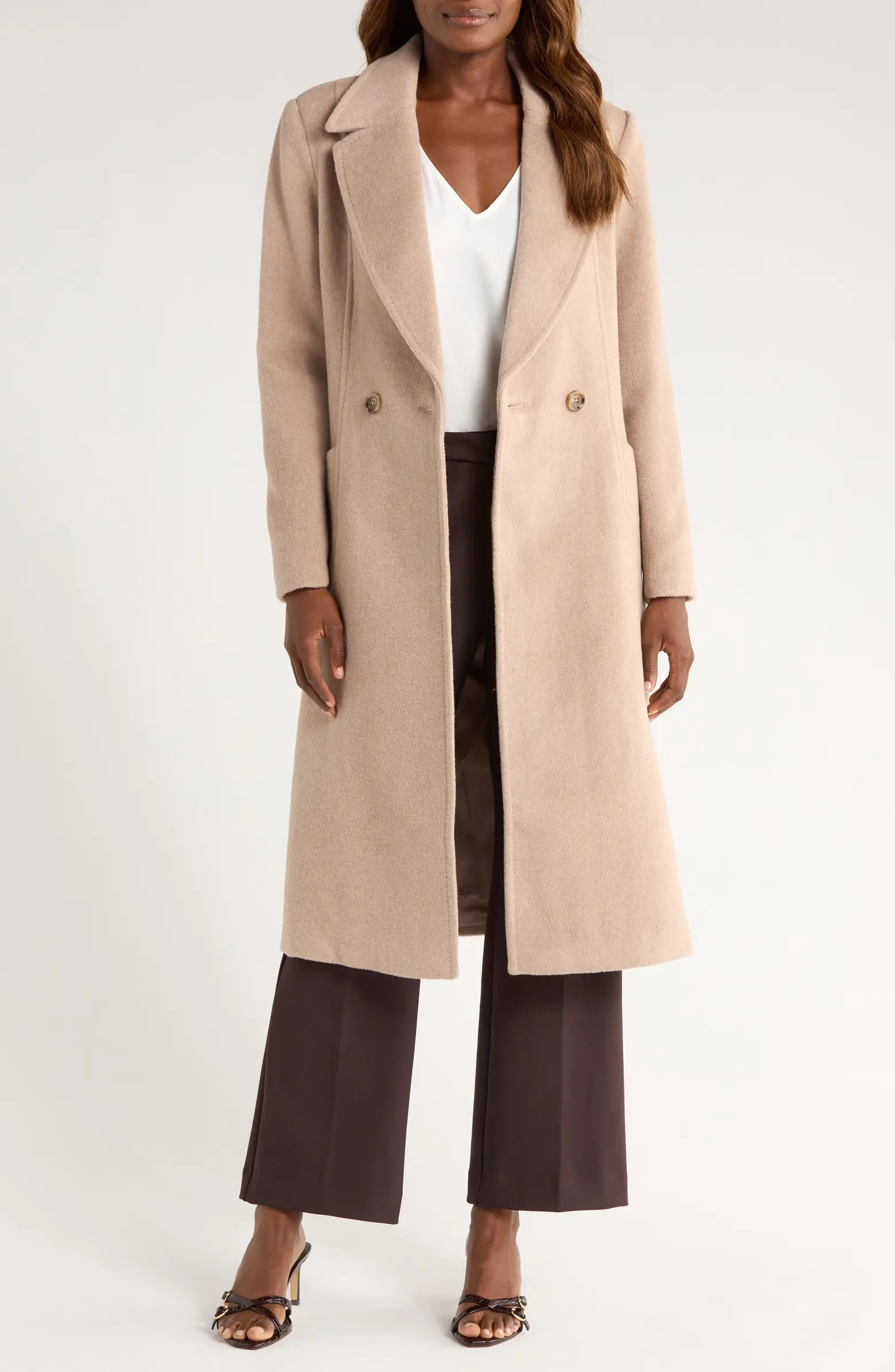 Belted Wool Blend Longline Coat | Nordstrom