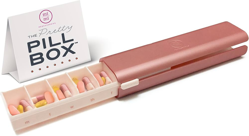 7 Day Pretty Pillbox Organizer – Modern, Stylish, & Perfect for Any Kinds of Pills - Easy & Ide... | Amazon (US)
