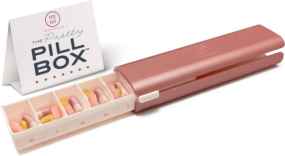 7 Day Pretty Pillbox Organizer – Modern, Stylish, & Perfect for Any Kinds of Pills - Easy & Ide... | Amazon (US)