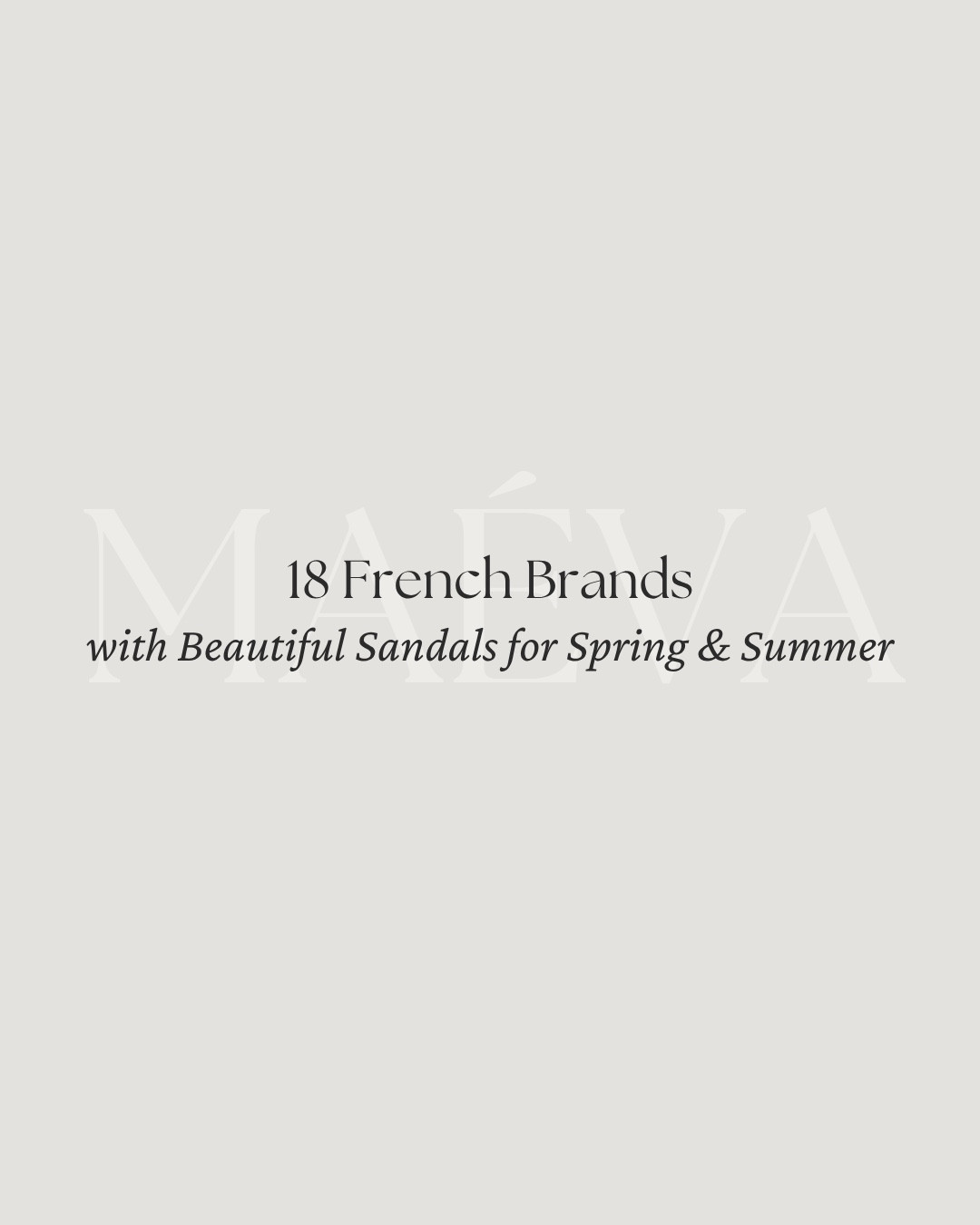 18 French Brands with Beautiful Sandals for Spring & Summer ☀️

A curated edit of French shoe brands I’m loving right now for beautiful sandals that feel refined, versatile, and easy to wear throughout spring and summer 🤍 From everyday flat sandals to elegant sandal heels and minimalist styles, many of these brands prioritize European craftsmanship and quality materials designed to be worn season after season 

📍 Discover the full article on maevawithamour.com, where you can explore all 18 brands in detail and shop the edit 🤍 You can also find the complete list, plus more options, on ShopMy @ maevawithamour under ‘French & EU Shoes’ - link in bio

👉 Save this post for your next shopping moment, and follow for more intentional style edits, brand discoveries, and French-inspired wardrobe finds! 

With Amour, M.

#frenchstyle #parisianstyle #frenchriviera #summershoes 

#LTKootd #LTKSeasonal #LTKTravel