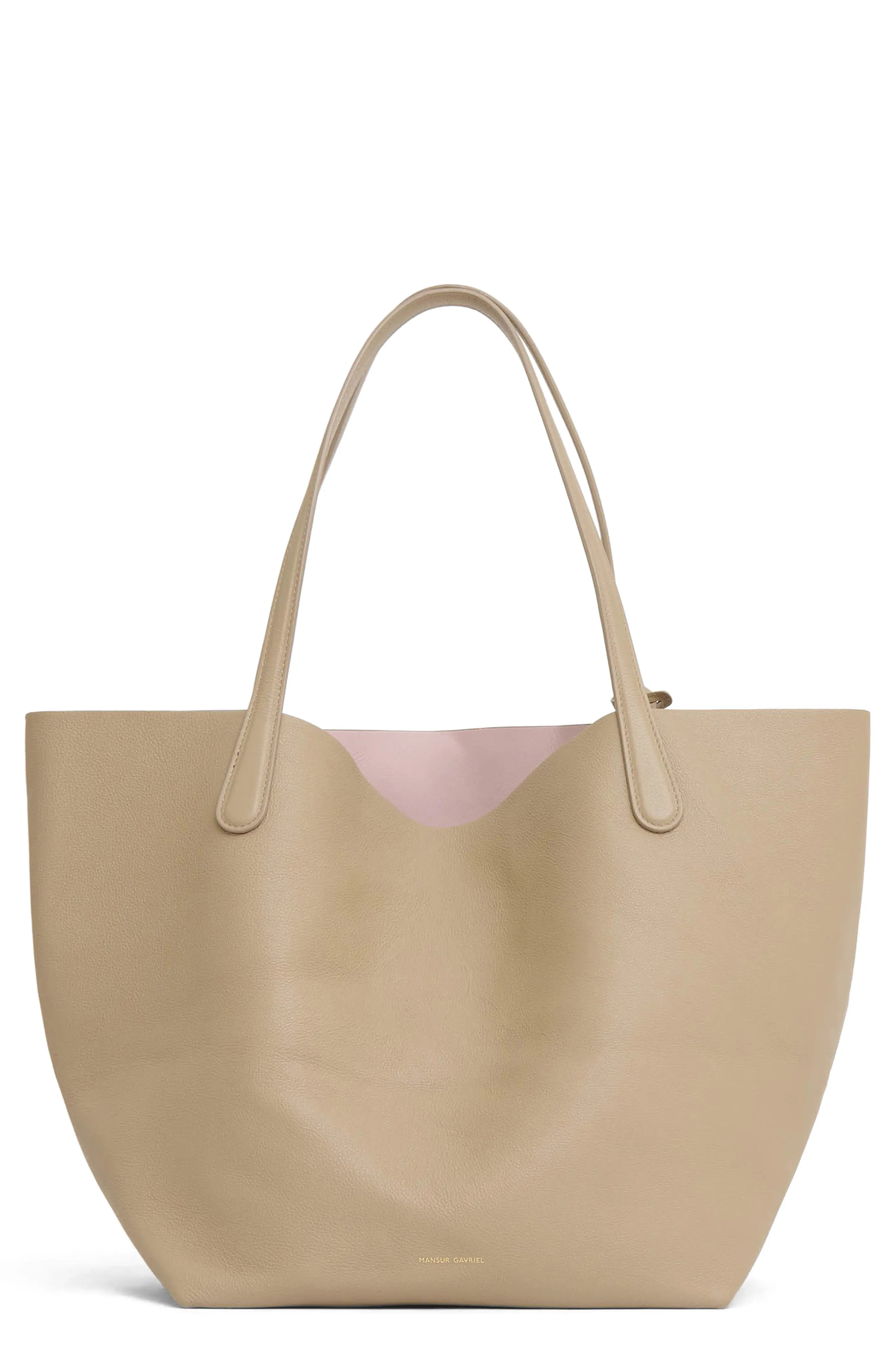 Mansur Gavriel Everyday Soft Leather Tote in Avorio/royal at Nordstrom | Nordstrom