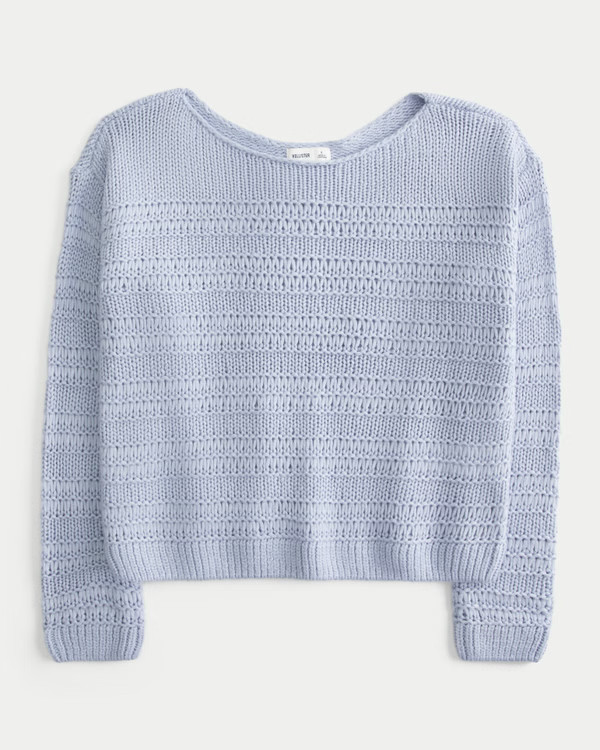 Women's Slouchy Textural Stitch Sweater | Women's Tops | HollisterCo.com | Hollister (US)